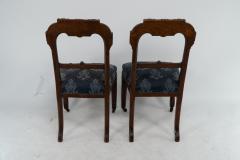 A Set of Four Aesthetic Movement Oak Dining Chairs with Carved Decoration - 4192483