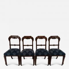 A Set of Four Aesthetic Movement Oak Dining Chairs with Carved Decoration - 4233099