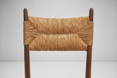 A Set of Four Dining Chairs with Woven Straw Seats and Backs Europe ca 1950s - 3458586