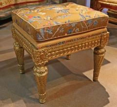 A Set of Four Elegant 19th C Italian Louis XVI Giltwood Benches - 3554638