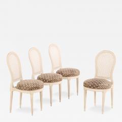 A Set of Four French Directoire Style Painted Side Chairs C 1945  - 4825343