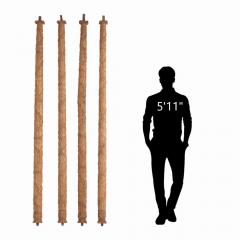 A Set of Four French carved oak columns 19th C  - 4008458