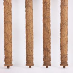 A Set of Four French carved oak columns 19th C  - 4008460