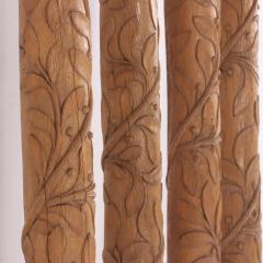 A Set of Four French carved oak columns 19th C  - 4008461
