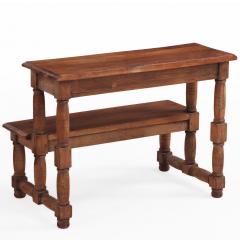 A Set of French Oak Library Steps C 1890  - 4556447