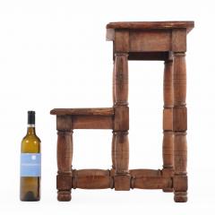 A Set of French Oak Library Steps C 1890  - 4556449