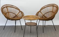 A Set of Italian Mid Century Bamboo Chairs And Table - 3692790