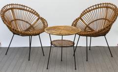 A Set of Italian Mid Century Bamboo Chairs And Table - 3692893