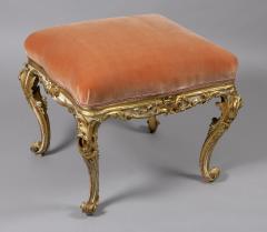 A Set of Six Carved Wood Tabourets with Original Paint and Gilding - 315456