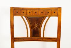 A Set of Six Danish Empire Inlaid Birchwood Sidechairs Circa 1810 1820 - 1279190