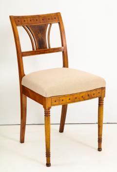 A Set of Six Danish Empire Inlaid Birchwood Sidechairs Circa 1810 1820 - 1279198