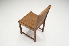 A Set of Six Oak and Rush Dining Chairs France 1950s - 3103559