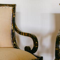 A Set of Six Tesselleted Horn Chairs in the Manner of Karl Springer - 3109603