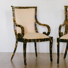 A Set of Six Tesselleted Horn Chairs in the Manner of Karl Springer - 3109605