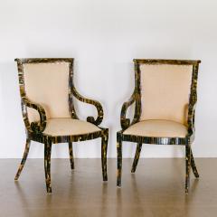 A Set of Six Tesselleted Horn Chairs in the Manner of Karl Springer - 3109606