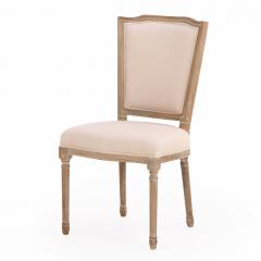 A Set of Ten Modern Louis XVI Style Cerused Wood Dining Chairs  - 4601160