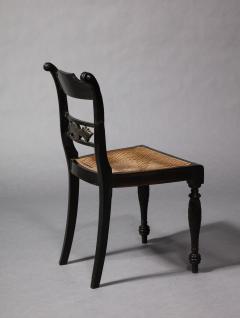 A Set of Three Ceylonese Solid Ebony Dining Chairs - 3161515