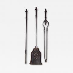 A Set of Three William IV Gunmetal Steel Fire Tools - 3858038