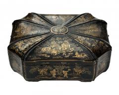 A Shapely 19th Century Chinese Export Black Lacquered Dressing Box - 3353110