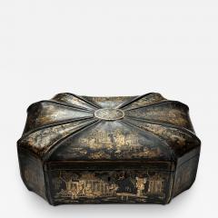 A Shapely 19th Century Chinese Export Black Lacquered Dressing Box - 3359805