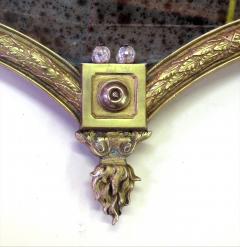 A Shapely English Art Deco Gilt Bronze Octagonal Mirror - 426874
