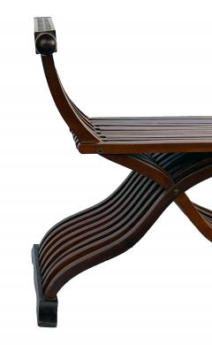 A Shapely Italian Renaissance Style Walnut Savonarola Bench - 3336587