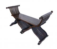 A Shapely Italian Renaissance Style Walnut Savonarola Bench - 3336588