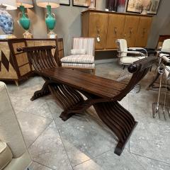 A Shapely Italian Renaissance Style Walnut Savonarola Bench - 3336591