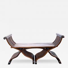 A Shapely Italian Renaissance Style Walnut Savonarola Bench - 3341299