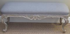 A Shapely Venetian Rococo Style Painted and Silver Gilt Bench - 336319