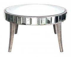 A Shimmering American Circular Cocktail Table with Silver Gilt Wood Supports - 114639