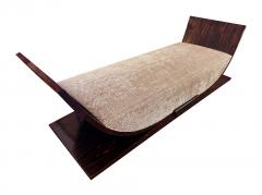 A Sleek French Art Deco Macassar Ebony Gondola Daybed - 3480340