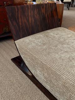 A Sleek French Art Deco Macassar Ebony Gondola Daybed - 3480342