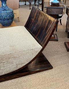 A Sleek French Art Deco Macassar Ebony Gondola Daybed - 3480343