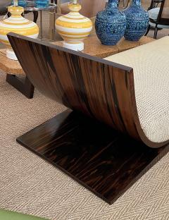 A Sleek French Art Deco Macassar Ebony Gondola Daybed - 3480344