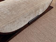 A Sleek French Art Deco Macassar Ebony Gondola Daybed - 3480346