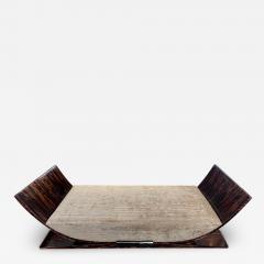 A Sleek French Art Deco Macassar Ebony Gondola Daybed - 3482098