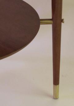 A Sleek Italian Circular Side Table with Glass Top - 426893