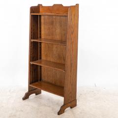 A Small Arts Crafts Oak Bookcase with Adjustable Shelves - 4192524