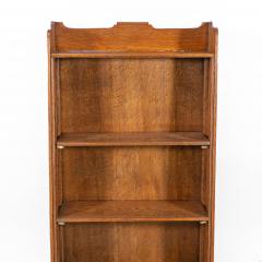 A Small Arts Crafts Oak Bookcase with Adjustable Shelves - 4192527