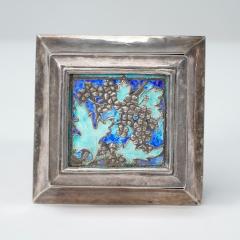 A Small Arts Crafts Silver Plated Jewellery Box with Enamel Decoration - 4188932