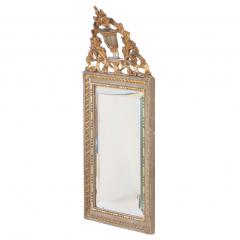 A Small French Louis XVI Painted and Gilt Carved Mirror C 1900  - 4372320