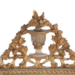 A Small French Louis XVI Painted and Gilt Carved Mirror C 1900  - 4372323