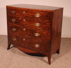A Small Mahogany Chest Of Drawers With Inlays 18th Century - 3665645