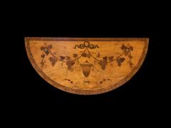 A Small Pair of George III Period Satinwood And Marquetry Demi Lune Side Tables - 4647968