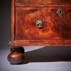 A Small and Rare William and Marry Figured Walnut Chest of Drawers Circa 1690  - 3308080