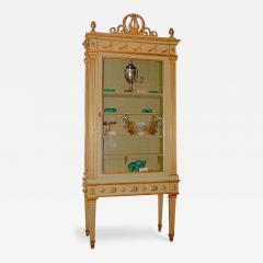 A Stately 18th Century Parcel Gilt and Polychrome Italian Louis XVI Vitrine - 3518668