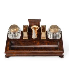 A Stylish William Iv Rosewood And Silver Gilt Portable Desk Compendium - 1296094