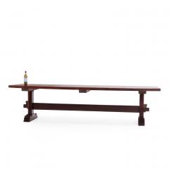 A Substantial Brazilian Trestle Table C 1920 made from a dense wood  - 4439359