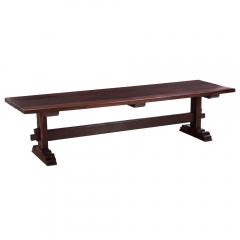 A Substantial Brazilian Trestle Table C 1920 made from a dense wood  - 4439541